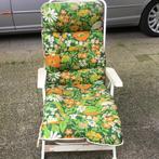 Luxe inklapbare tuinstoel met dik kussen, Tuin en Terras, Ophalen of Verzenden, Zo goed als nieuw, Metaal, Inklapbaar