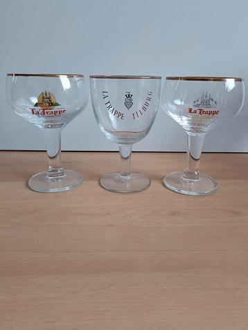 3 La Trappe Trappist glazen  beschikbaar voor biedingen