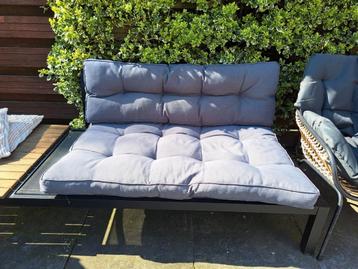 2x Hartman pallet kussenset antraciet/grijs beschikbaar voor biedingen