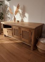 Massief teak tv-meubel - handgemaakt - circulair hout, Huis en Inrichting, Ophalen, Japandi, Teakhout, Nieuw