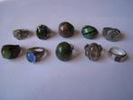 ANTIEKE RINGEN m. MOOIE STENEN ; 10 VOOR 15,--, Overige materialen, Gebruikt, Verzenden, Dame of Heer
