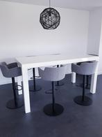 Goossens Moderne Bartafel met 6 luxe barstoelen, 4 tot 6 stoelen, Gebruikt, Modern Luxe Trendy, Ophalen