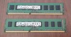 2x Samsung 4GB DDR3 1600MHz PC3-12800U, Computers en Software, RAM geheugen, Ophalen of Verzenden, Zo goed als nieuw, DDR3, Desktop