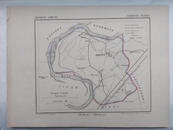 23 / Gemeente Herten Limburg Litho uit 1866 door J. Kuyper beschikbaar voor biedingen