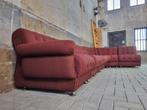 Grote Jaren 70 Rood Paarse Module Bank 7 Delen | Retro Sofa, 300 cm of meer, Vintage Retro Jaren 70 80 Mid Century Design, 150 cm of meer
