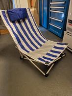 Strandstoel / Campingstoel blauw wit gestreept, Ophalen of Verzenden, Gebruikt, Campingstoel