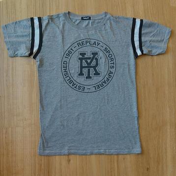grijs Replay shirt t-shirt sportshirt korte mouwen, maat L beschikbaar voor biedingen