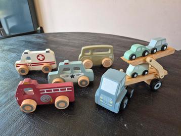 Little dutch houten auto's + vrachtwagen beschikbaar voor biedingen
