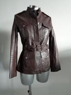 Derhy - René Derhy donkerbruin military leren jasje, S, NEW, Bruin, Nieuw, Ophalen of Verzenden, Rene Derhy