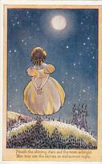 Flora White Meisje staart naar de maan, Ophalen of Verzenden, 1920 tot 1940, Ongelopen, Kinderen