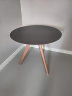 Hay Copenhague CPH20 tafel 90cm, gelakt walnoot, Ophalen, 50 tot 100 cm, Rond, 50 tot 100 cm