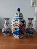 Delfts Blauw Vazen Set - Handgeschilderd, Antiek en Kunst, Antiek | Keramiek en Aardewerk, Ophalen