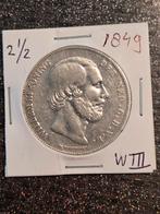 Rijksdaalder 1849  Willem lll, zeer goede staat, Postzegels en Munten, Munten | Nederland, Ophalen of Verzenden, Koning Willem II