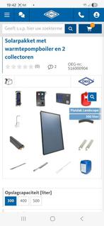 Zonneboiler systeem voor verwarming & warm water, Doe-het-zelf en Verbouw, Zonnepanelen en Toebehoren, Ophalen, Gebruikt, Compleet systeem