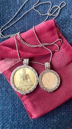 Mi moneda ketting met 2 hangers, Sieraden, Tassen en Uiterlijk, Kettinghangers, Ophalen of Verzenden, Gebruikt, Zilver