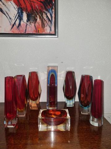 Murano Glas Vazen Set - Italiaans Design beschikbaar voor biedingen