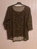 Khakigroene panterprint trui, mt.L, Kleding | Dames, Tops, Verzenden, Maat 42/44 (L), Nieuw, Lange mouw