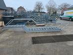 Stalen trap gegalv met tussen bordes hoog 3,72 mtr. Nor025, Ophalen, Gebruikt, 2 tot 4 meter