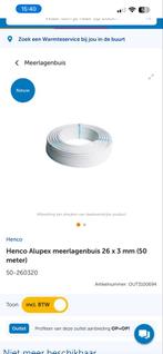 Henco Alupex Meerlagenbuis 26x3mm - 50 Meter, 6 meter of meer, Rechte buis, Nieuw, Aluminium