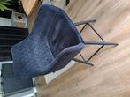 Mooie zwarte velvet barkruk stoelen 2 stuks, Huis en Inrichting, Barkrukken, Ophalen of Verzenden, Zo goed als nieuw, 60 tot 90 cm