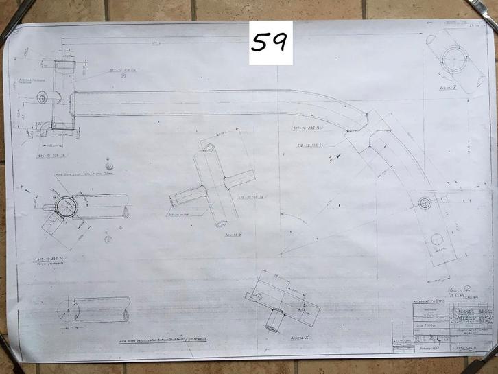 Zundapp 517 frametekening, Fietsen en Brommers, Brommeronderdelen | Zundapp, Gebruikt, Frame, Ophalen of Verzenden