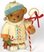 Cherished Teddies Ornament Festival Bear with Candy Cane, Ophalen of Verzenden, Zo goed als nieuw, Beeldje, Cherished Teddies