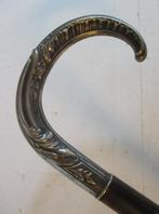 antieke art nouveau wandelstok verzilverd floraal 307, Antiek en Kunst, Curiosa en Brocante, Verzenden