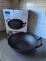 Jay Hill smeedijzeren wok 32 cm  3.6 kg., Ophalen of Verzenden, Zo goed als nieuw, Wok, Gietijzer