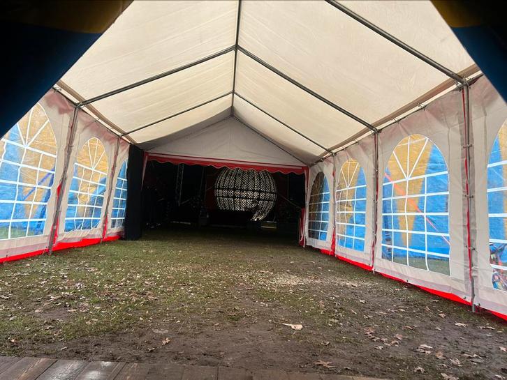 4x8 pvc partytent te huur., Tuin en Terras, Partytenten, Partytent, Ophalen of Verzenden
