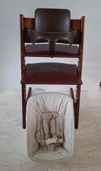 Stokke tripp trapp walnoot met babyset en newbornset, Ophalen, Meegroeistoel