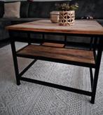 Industriele Salontafel mangohout 60x60 cm, Ophalen, Gebruikt, 50 tot 100 cm, Vierkant