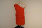 Elisabetta Franchi rode jurk voilants zijkant schuin halsI42, Kleding | Dames, Elisabetta Franchi, Zo goed als nieuw, Maat 36 (S)