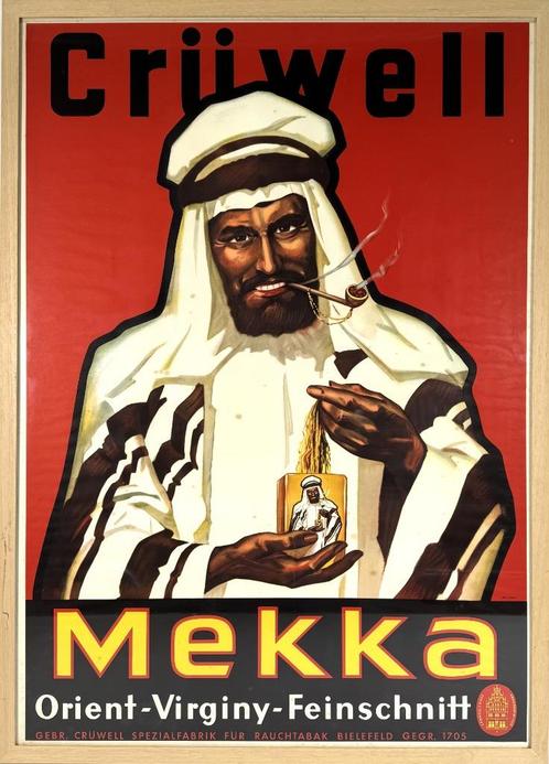 Affiche Crüwell Mekka Rauchtabak, Antiek en Kunst, Kunst | Litho's en Zeefdrukken, Ophalen of Verzenden