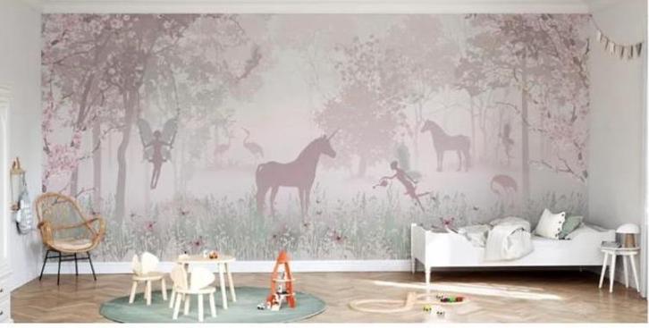Fotobehang eenhoorn, Huis en Inrichting, Stoffering | Behang, minder dan 10 m², Ophalen