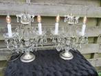 2 ZEER MOOIE ANTIEKE KRISTALLEN GIRANDOLES LAMPEN, Antiek en Kunst, Ophalen