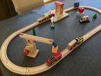 Houten treinbaan met accessoires, Ophalen, Gebruikt
