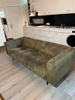 Olijfgroene bank van VT Wonen/Eijerkamp, Huis en Inrichting, Ophalen, Gebruikt, Driepersoons, 75 tot 100 cm