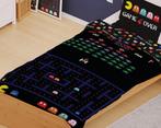 1-pers. dekbedovertrek zwart Pac-Man computerspel NIEUW!, Zwart, Dekbedovertrek, Nieuw, Ophalen of Verzenden