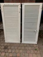 Louvre luiken set hardhout uit Frankrijk, Doe-het-zelf en Verbouw, Deuren en Horren, Ophalen, Gebruikt, Minder dan 80 cm, Overige typen