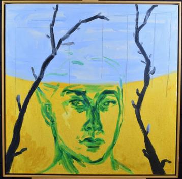 Aline Thomassen - origineel schilderij - 80 x 80 cm. beschikbaar voor biedingen