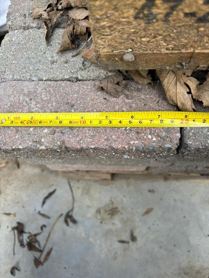 Trommelstenen rood genuanceerd – ca. 8000 kg – 78x196x50 mm, Tuin en Terras, Tegels en Klinkers, Zo goed als nieuw, Klinkers, 10 m² of meer