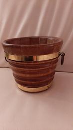 Houten vat met koperen banden en zwarte ringen, Antiek en Kunst, Curiosa en Brocante, Ophalen of Verzenden