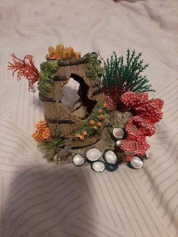 Aquarium accessoires vissen huisje open ton cadeau tip  beschikbaar voor biedingen