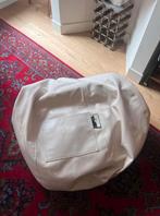 White Leather Puff, Huis en Inrichting, Banken | Sofa's en Chaises Longues, Ophalen, Eenpersoons, 75 tot 100 cm, Zo goed als nieuw