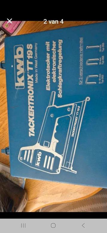 Te koop KWB elektrische nietmachine  beschikbaar voor biedingen