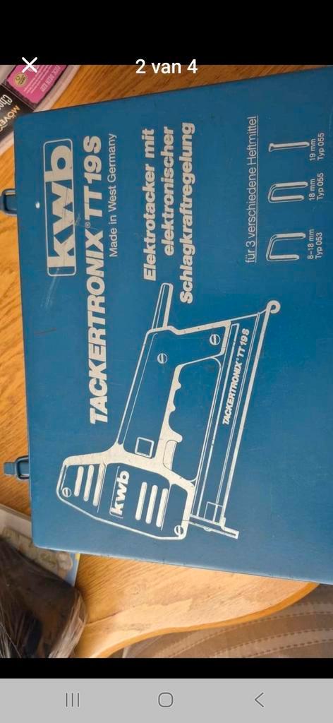 Te koop KWB elektrische nietmachine, Doe-het-zelf en Verbouw, Gereedschap | Overige machines, Ophalen