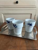 Seltmann Weiden Blue Rose Bekers - Set van 3, Gebruikt, Ophalen of Verzenden, Overige stijlen, Kop(pen) en/of Schotel(s)