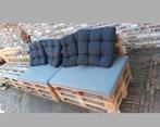 Loungeset palletbanken met kussens zgan, Ophalen, Gebruikt, 8 zitplaatsen, Loungeset