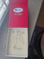 Zinzi setje ring,oorbellen,ketting, Nieuw, Ophalen of Verzenden, Met kristal, Zilver