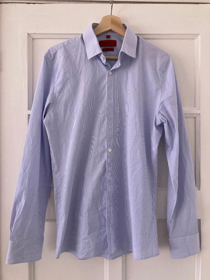 Overhemd Finshley & Harding - maat 39, Kleding | Heren, Overhemden, Zo goed als nieuw, Halswijdte 39/40 (M), Blauw, Ophalen of Verzenden